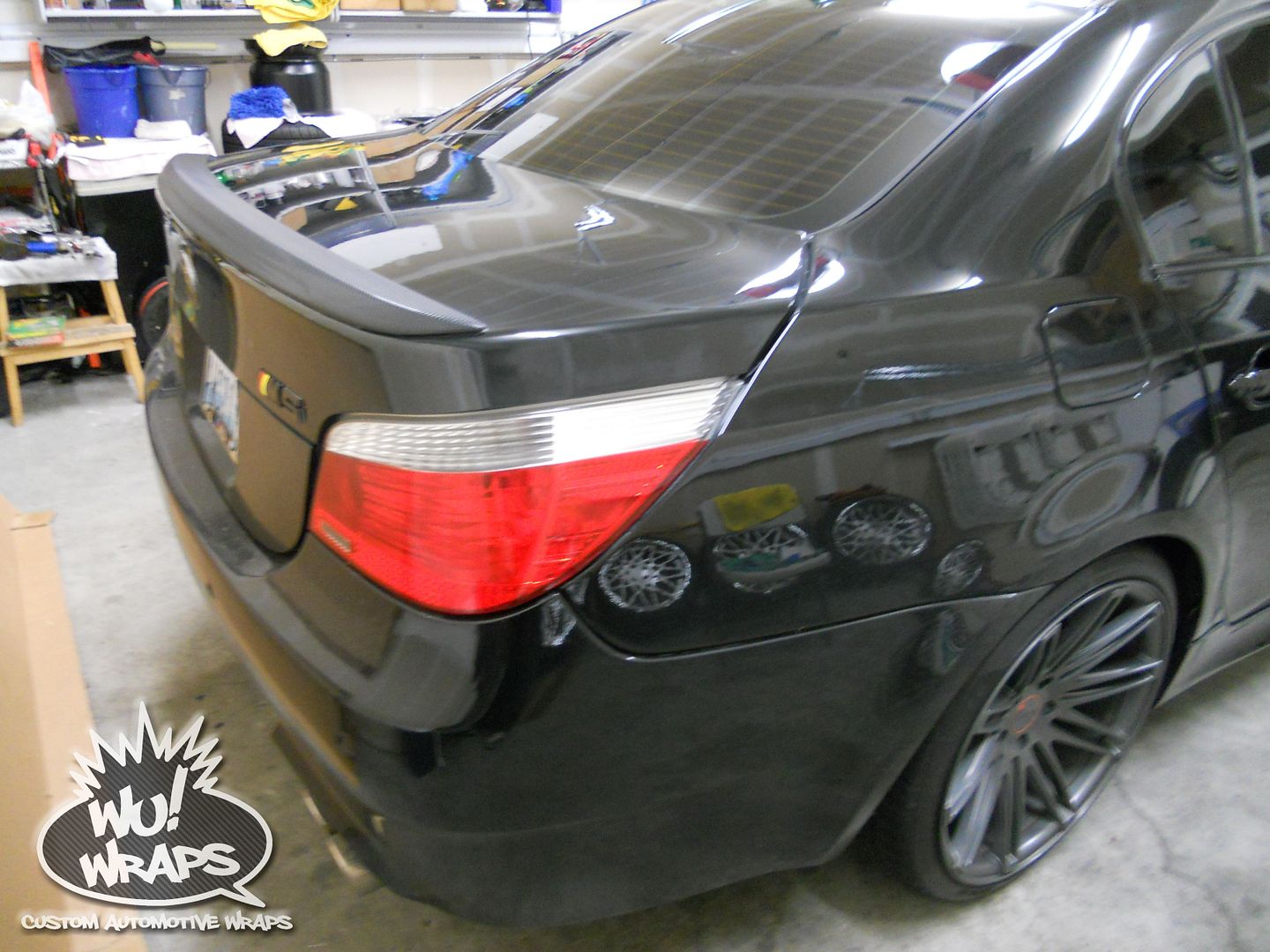 BMW e60 M5 Vvivid Vinyl 4D True R gunmetal CF interior trim vinyl wrap